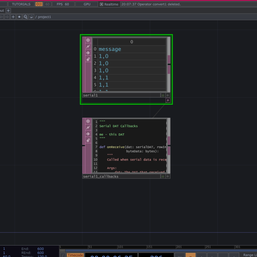 We forgot the detailed steps we made in class on how to connect the Arduino to TouchDesigner, so we decided to search for a YouTube video that could explain the process.