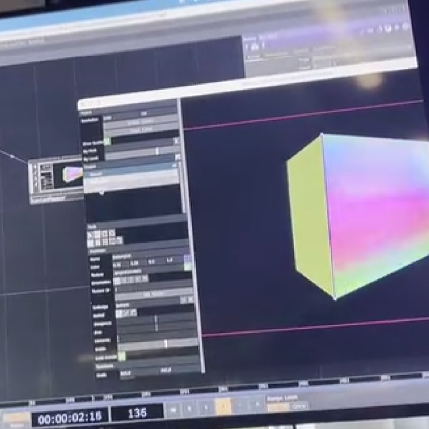 testing out touch designer projection for the first time