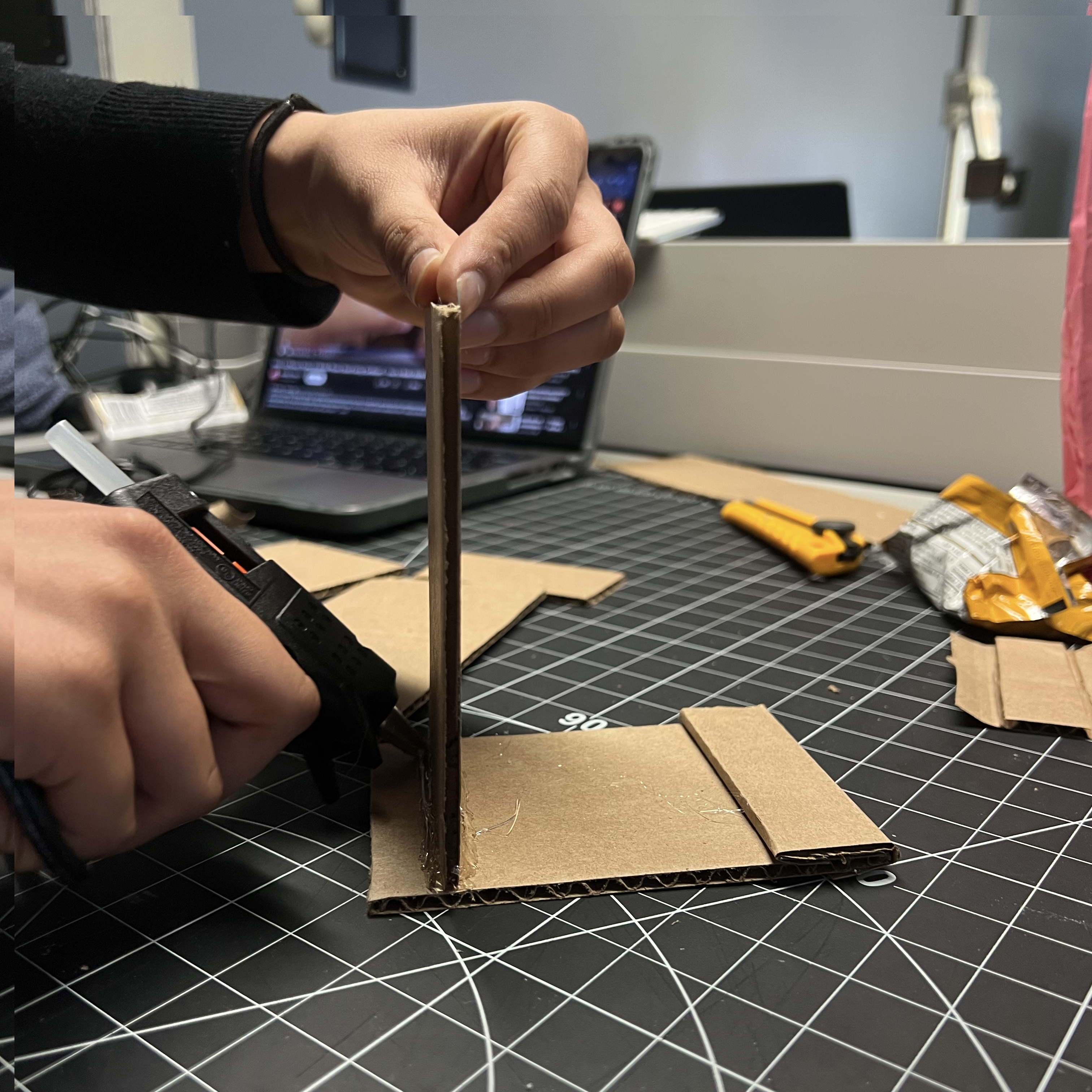 Here is the glueing of the phone stand pieces